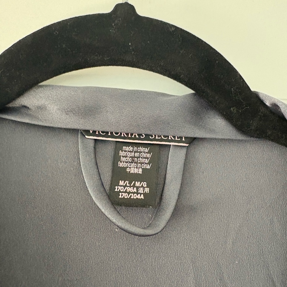 Victoria's Secret Gray Satin Robe - Picture 3 of 7